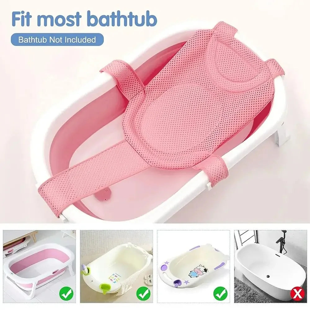 Cross-shaped Newborn Baby Bath Cushion Adjustable
