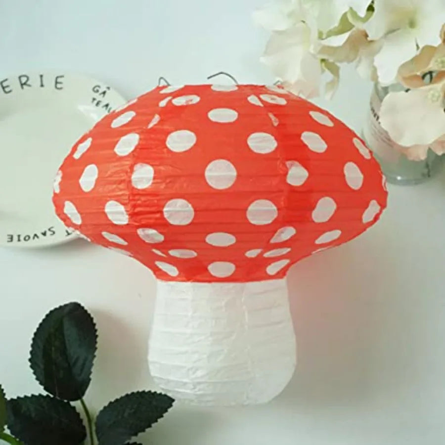 3Pcs Mushroom Paper Lanterns - size reference