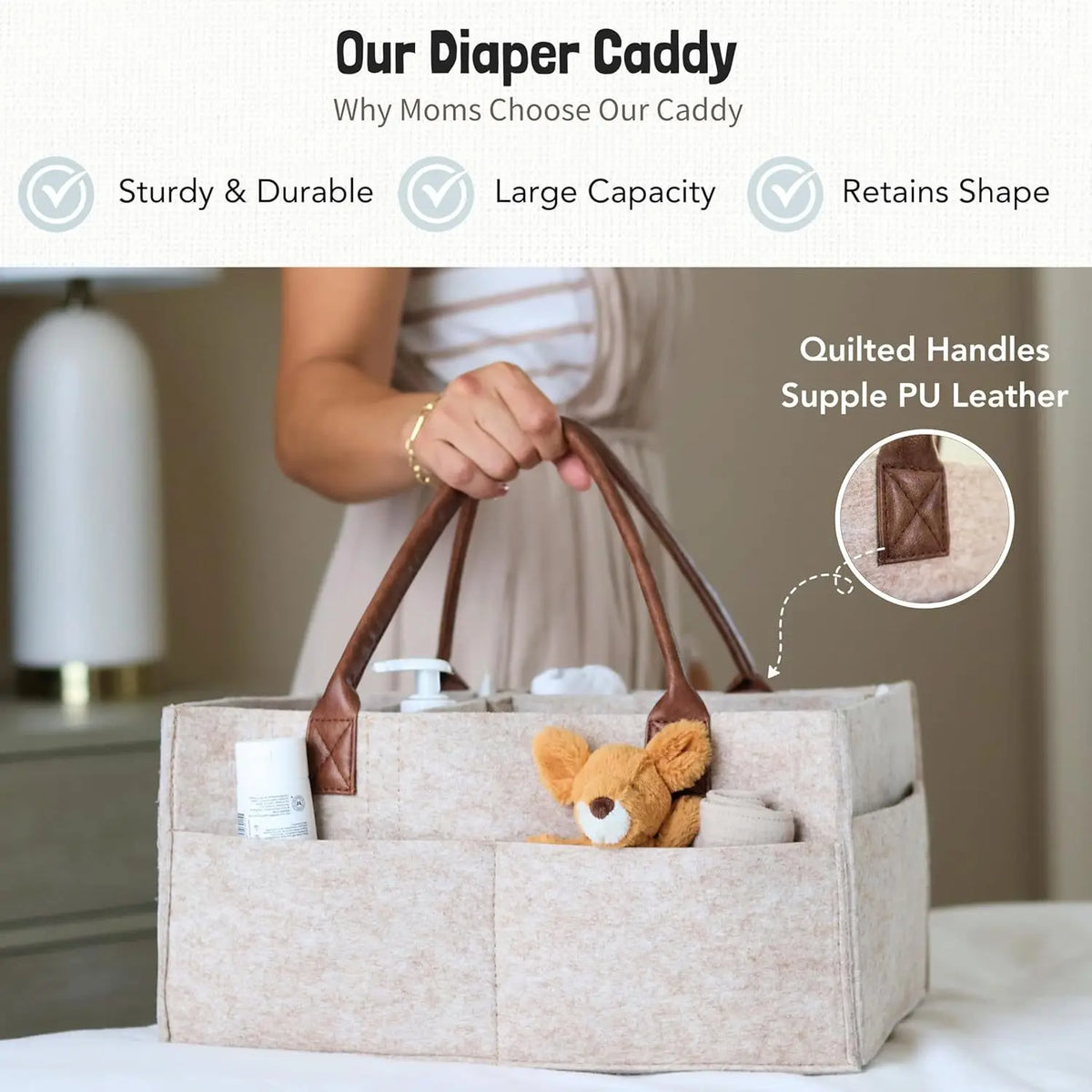 Baby Felt Storage Nursery Organizer Basket Infant - size reference