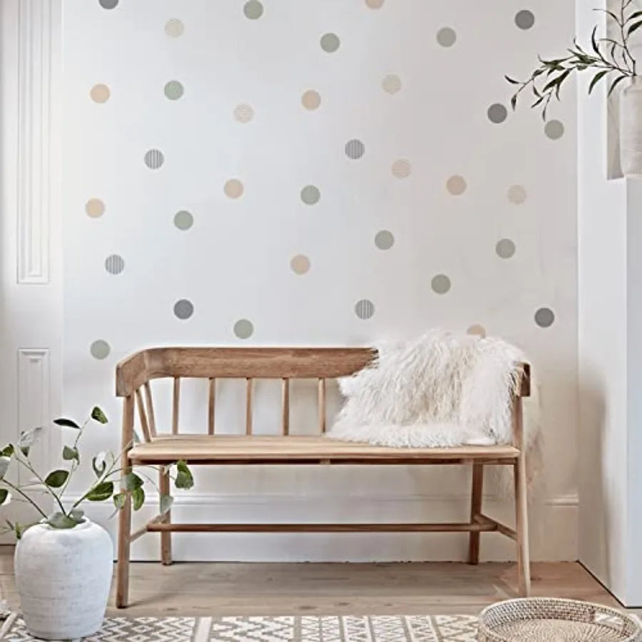 Boho Polka Dot Wall Decals 36 PCS - set overview