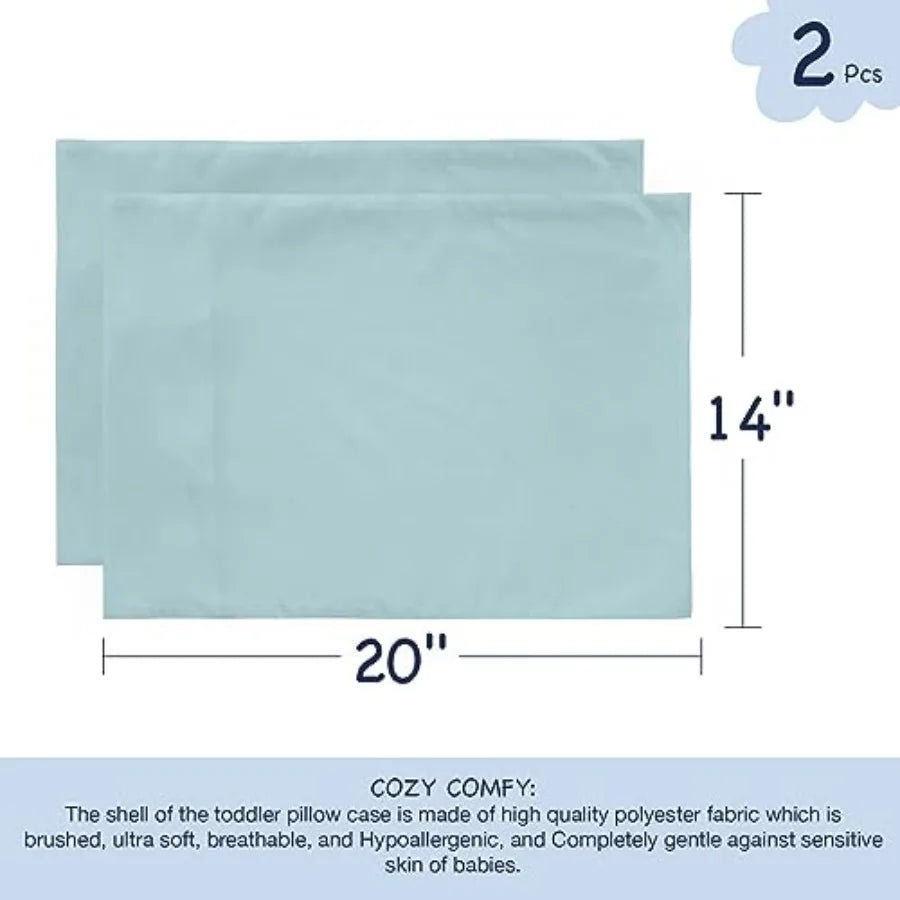 Toddler Pillowcases 13x18 Travel Pillow Case Set of 2 - size reference