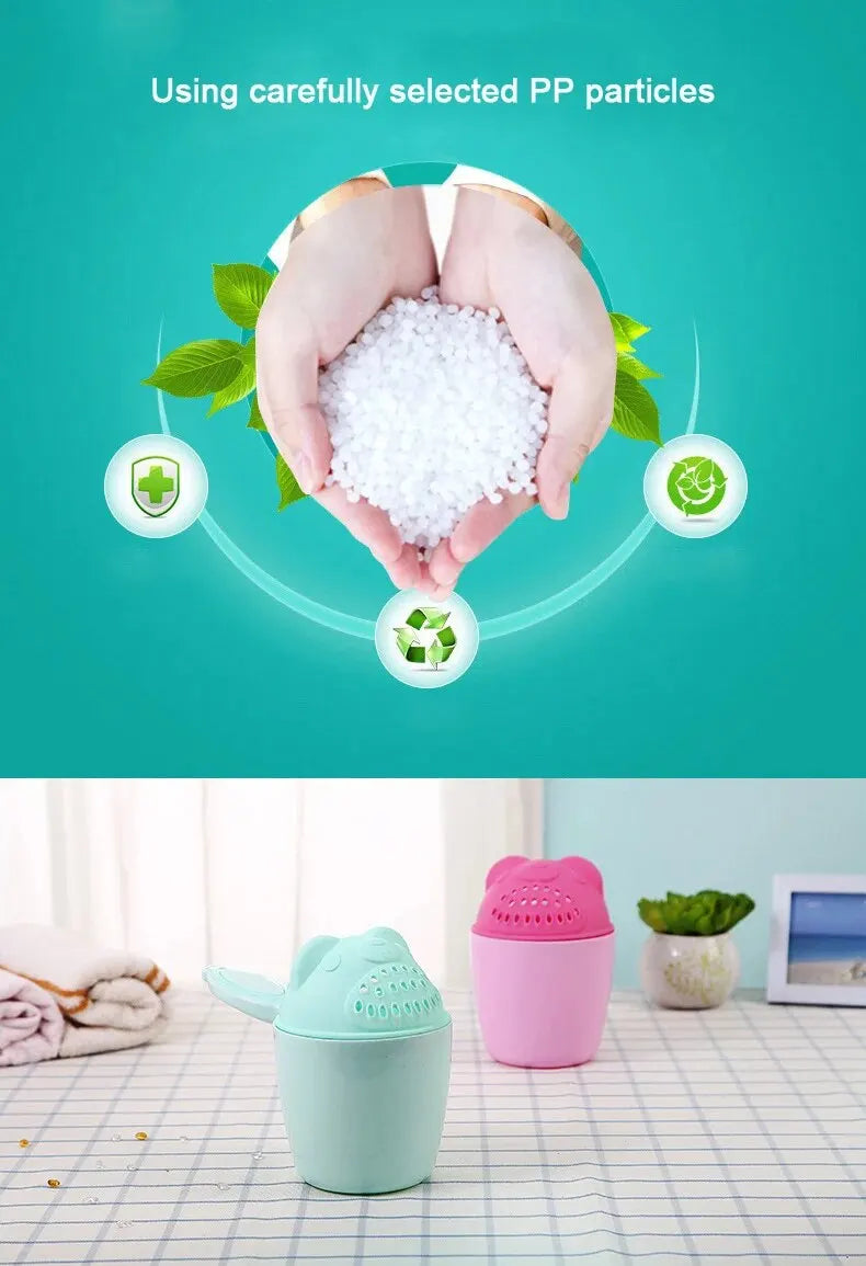Baby Bath Caps Toddler Shampoo Cup Children Bathing - side angle