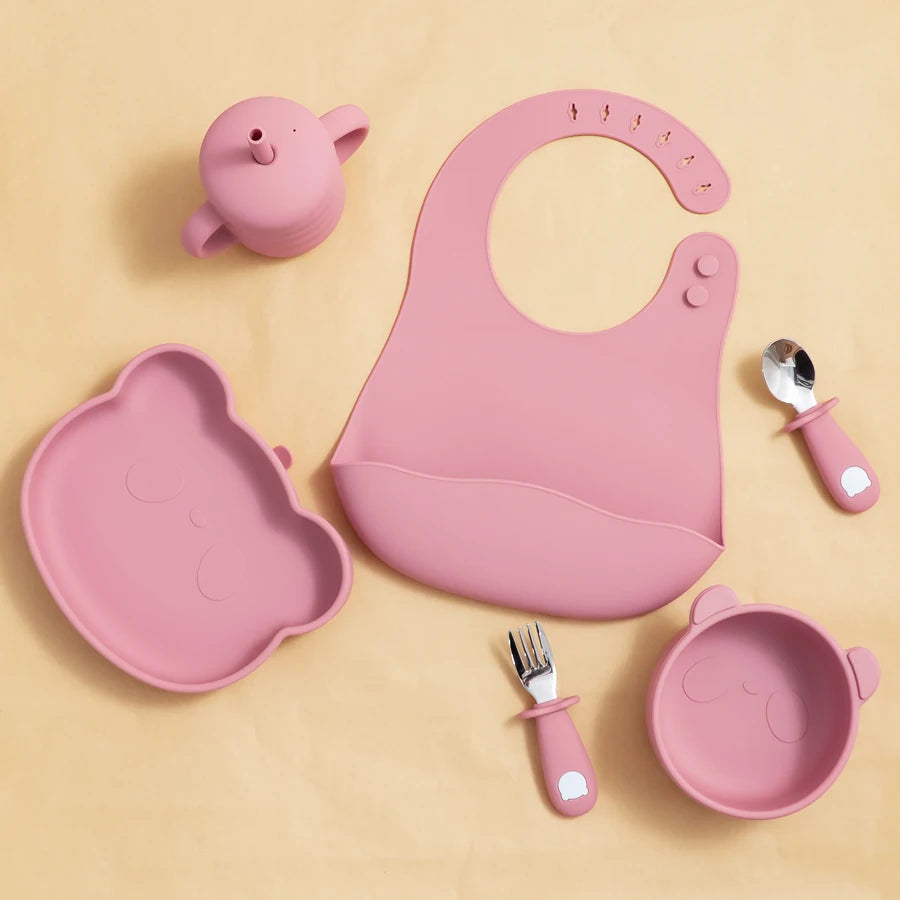 New Design Baby Feeding Solid Food Spoon Fork Set BPA - detail view