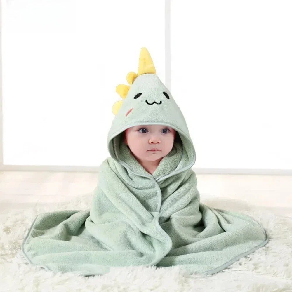 Hot Selling New Animal Hooded Baby Bath Towel Soft Cap - front view