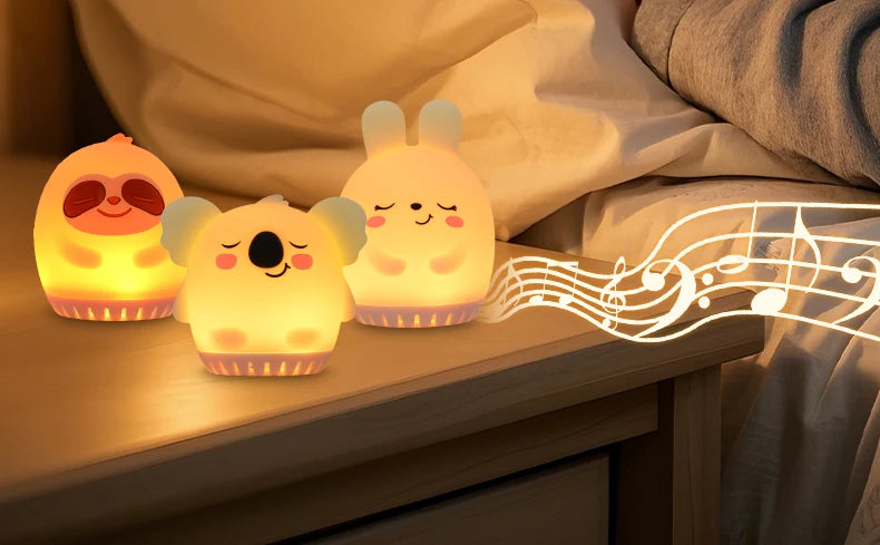 Mini Cute Rabbit White Noise Machine LED Night Light 20