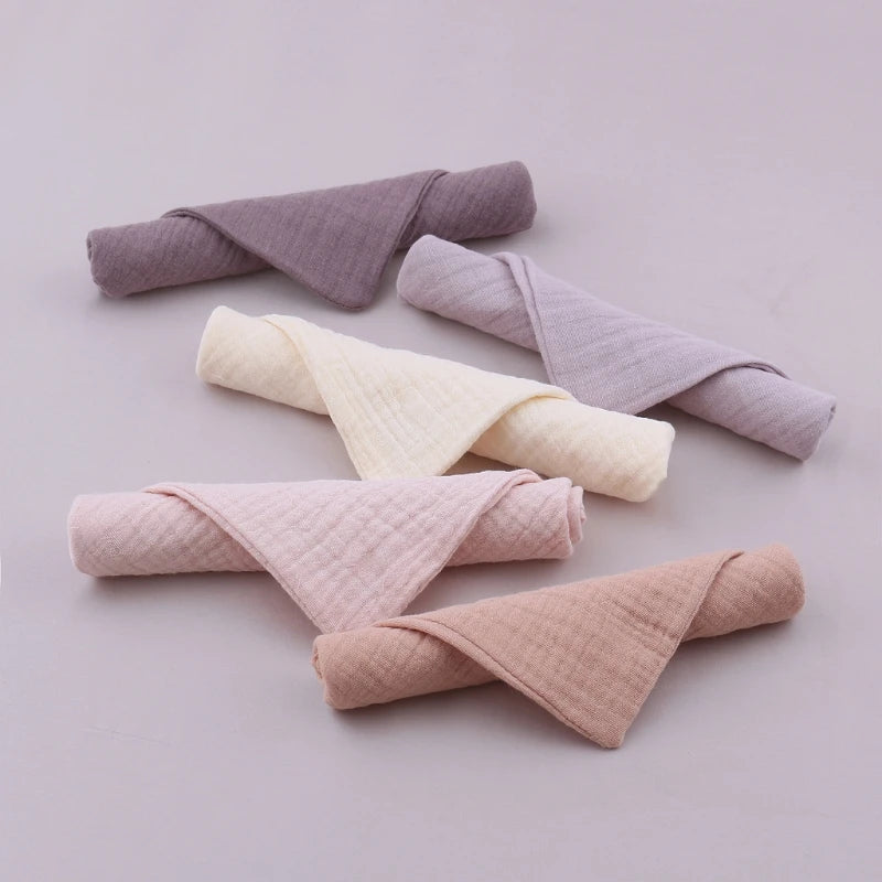 5PCS Soft Absorbent Gauze Cotton Baby Towels Wipe Face