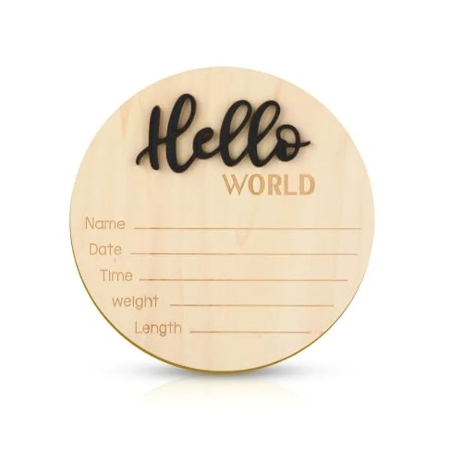 Baby Announcement Sign, 5.9 Inch - front view