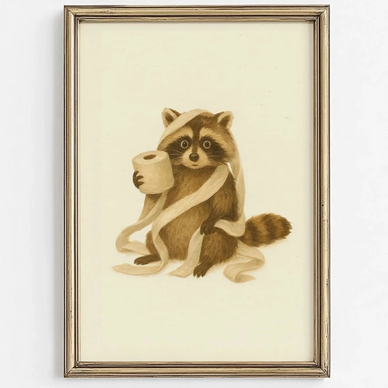 Cute Animal Bubble Bath Wall Art Cute Bathroom Animal - packaging view