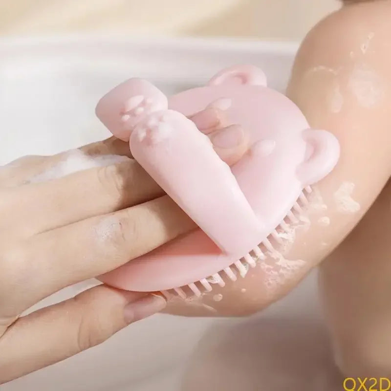 Baby Bear Hair Washing Brush Children's Bath Scrubbing - packaging view
