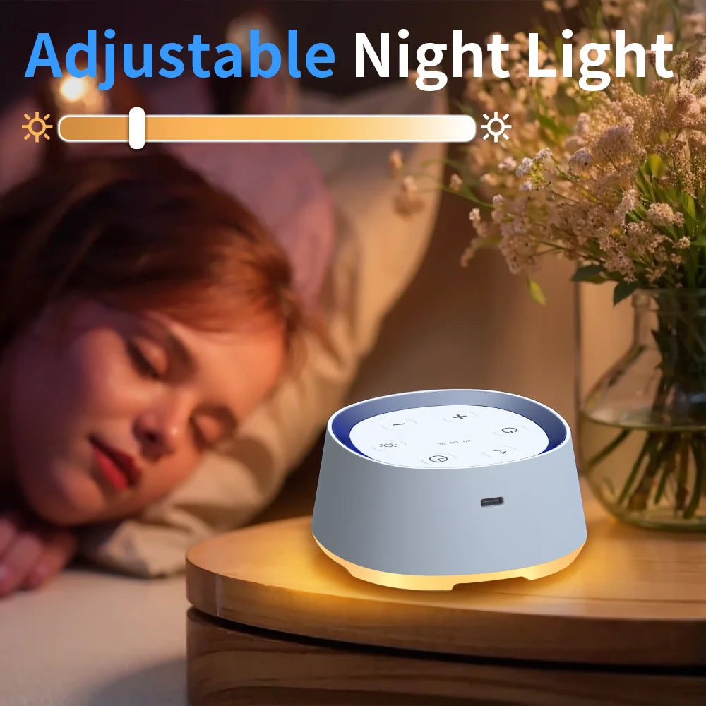Portable White Noise Machine Baby Kids 24 Soothing - top-down view