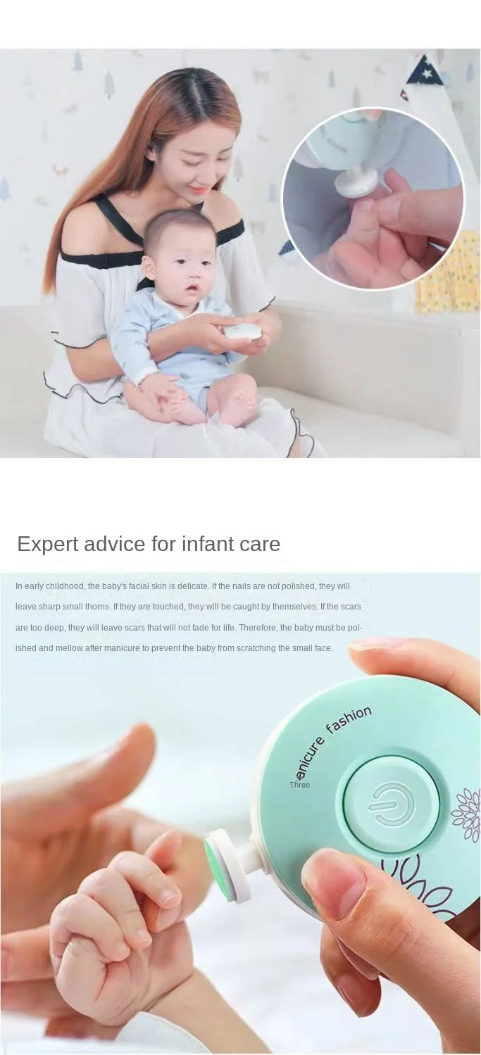 Electric Baby Nail Trimmer Kid Nail Polisher Tool