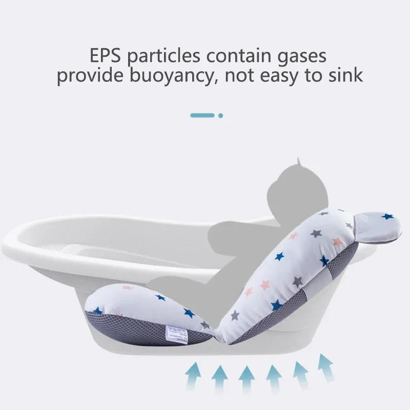 Newborn Bathtub Pillow Infant Anti-Slip Soft Comfort - lifestyle in-use