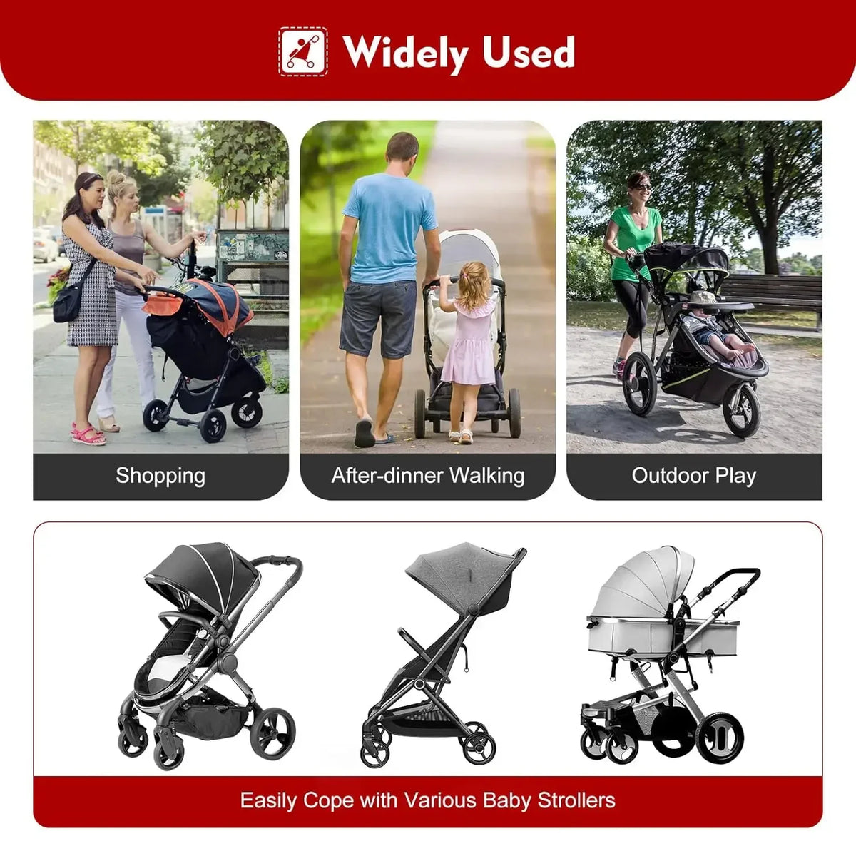 Upgraded 2-in-1 Stroller Buggy Board - set overview
