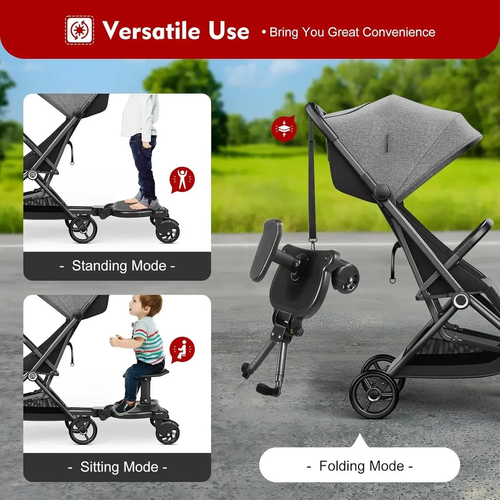 Upgraded 2-in-1 Stroller Buggy Board - material close-up