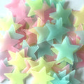 100Pcs Fluorescent Glow Dark Star Wall Stickers - front view
