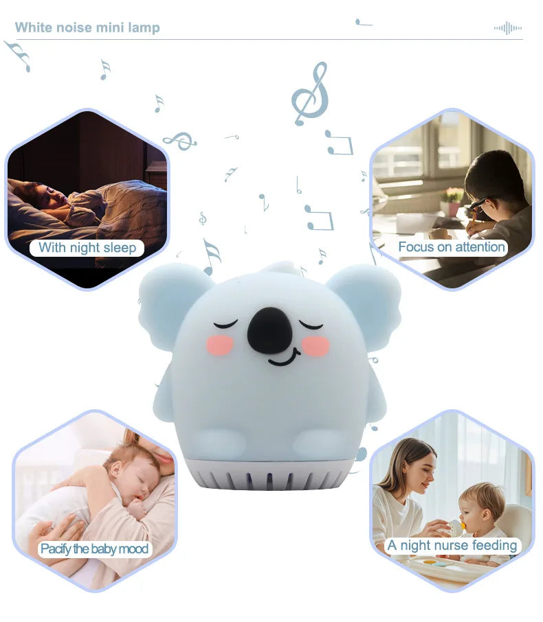 Mini Lamp Baby Soothing White Noise Machine RGB Tap