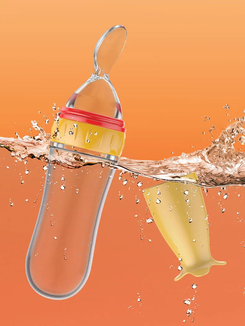 Safe Useful Silicone Baby Bottle Spoon Food Supplement