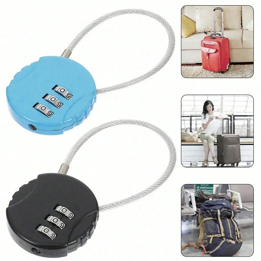 1pc Bicycle anti-theft luggage zinc alloy password lock - detail view