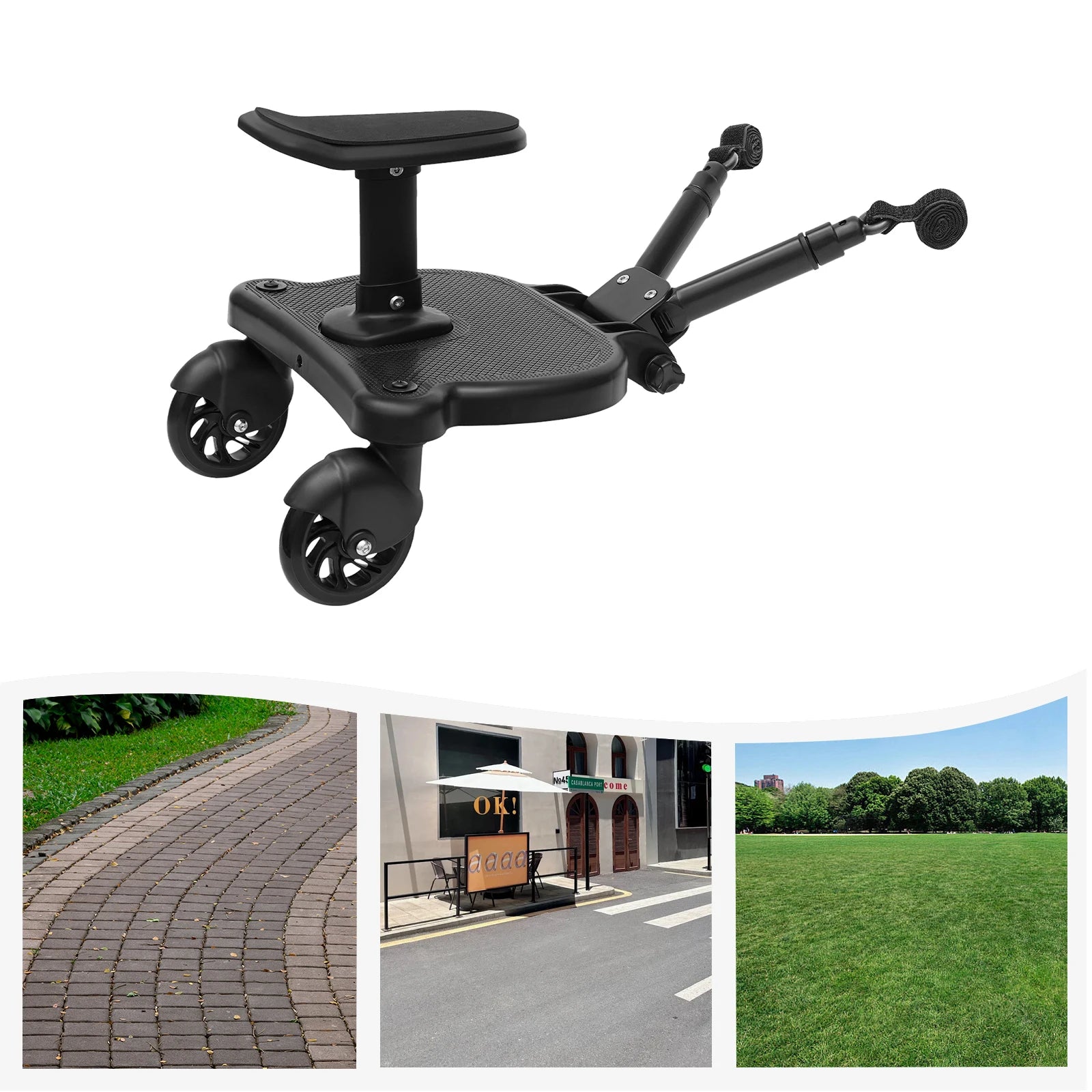 Upgraded 2-in-1 Stroller Buggy Board - lifestyle in-use