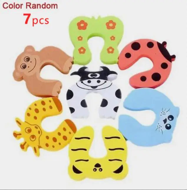 2 5pcs Baby Safety Door Stopper Anti-pinch Hand Cartoon