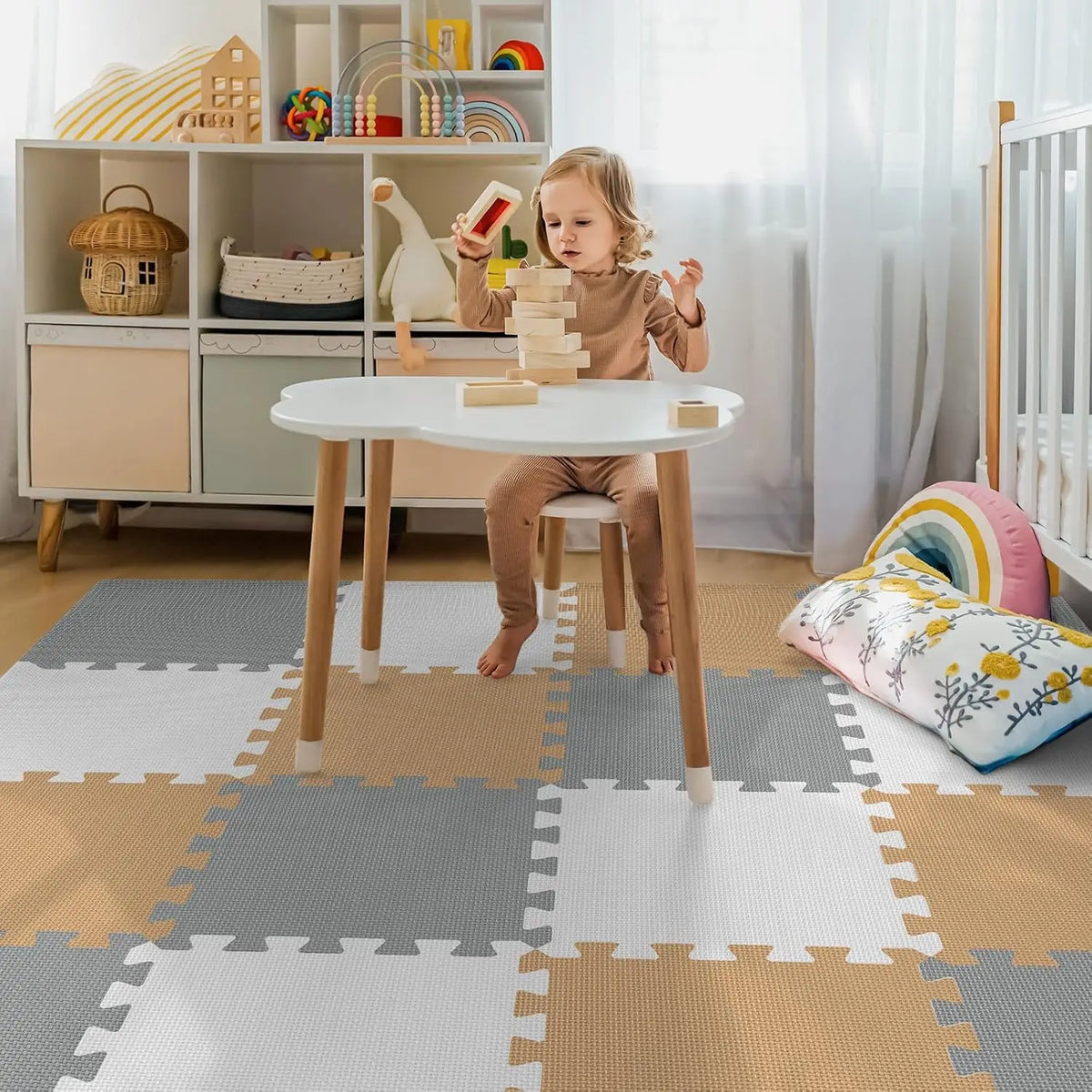 16 Tiles Baby Play Mat for Floor, 0.6 Inch - detail view