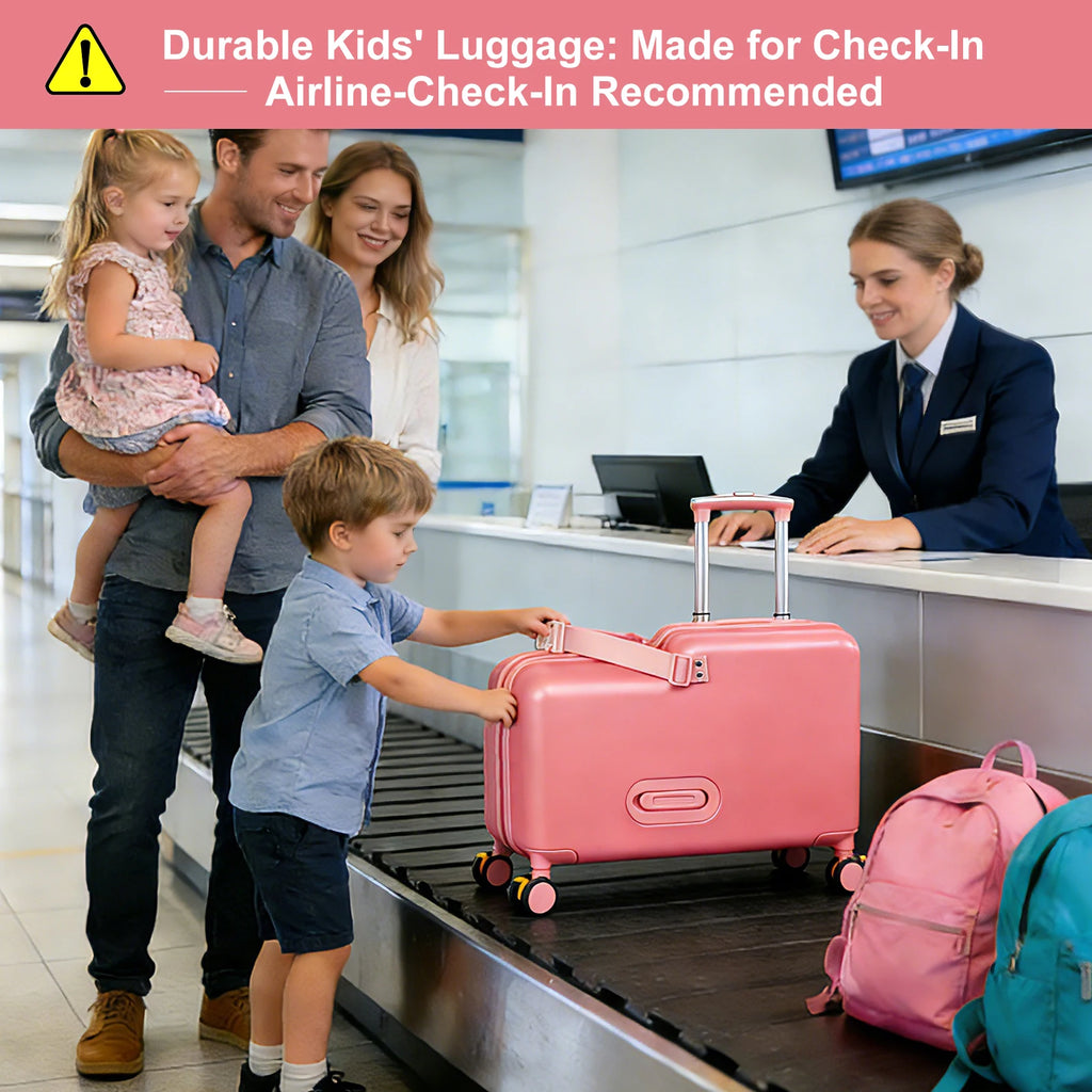 Kids Ride Suitcase Childrens Travel Suitcase 20 Inch