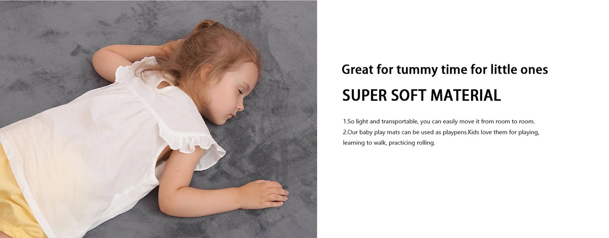 Huloosleep 4 Colors Baby Crawling Play Mats Non-Slip
