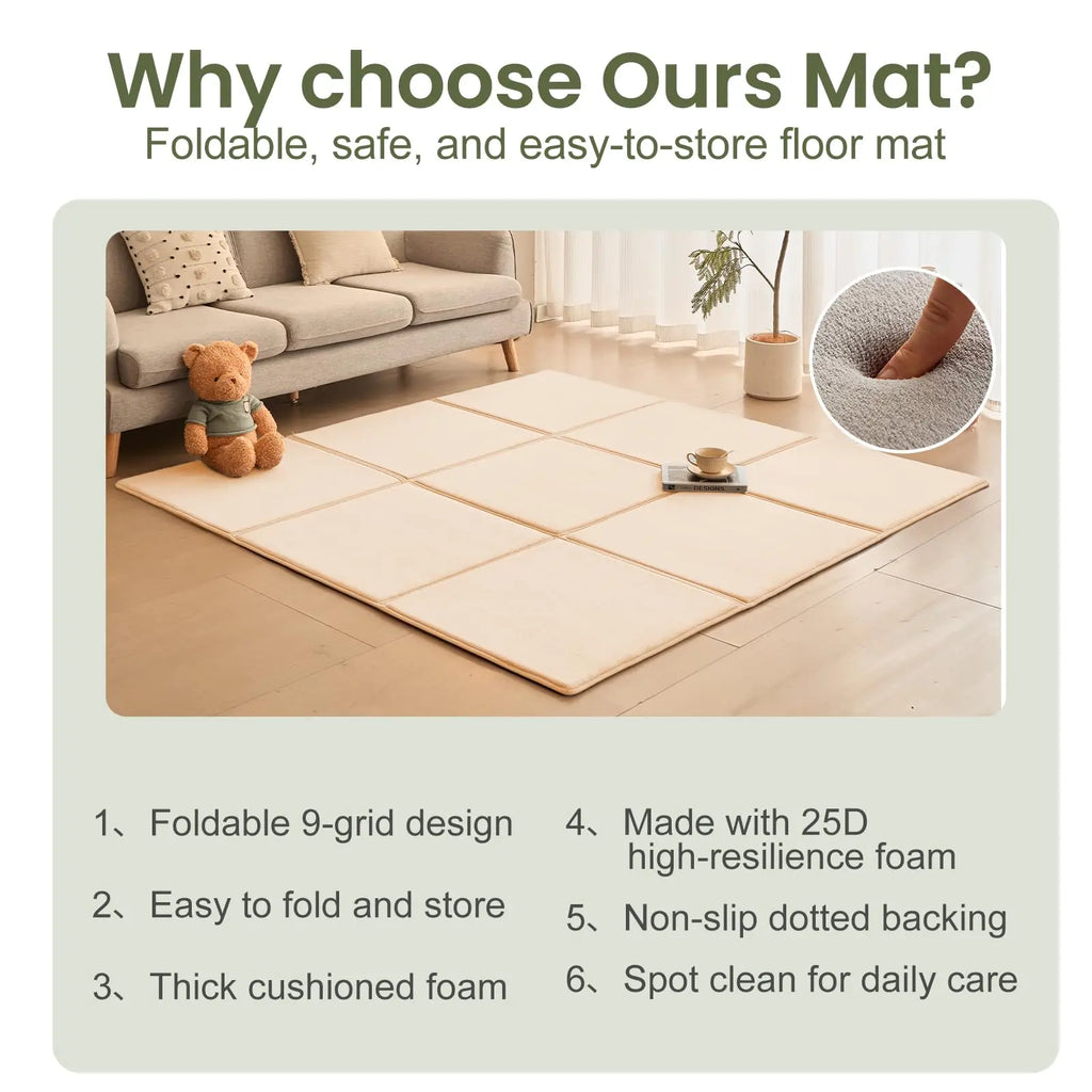 Goyuu Foldable Baby Play Mat - material close-up