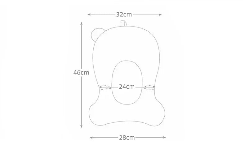 Newborn Bathtub Pillow Infant Anti-Slip Soft Comfort