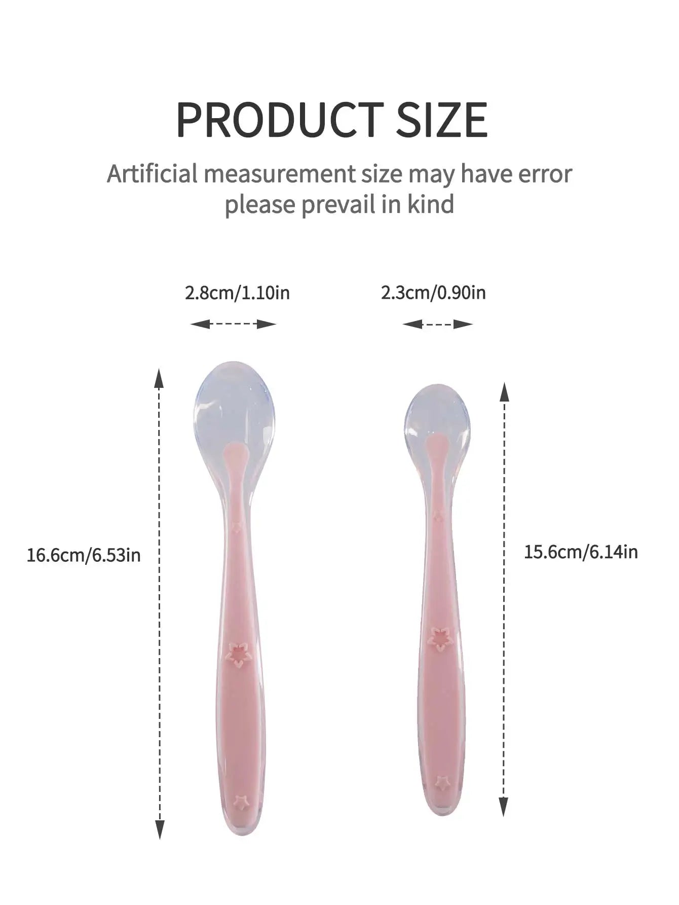 9 Colors Baby Silicone Spoon Learning Spoon Star