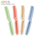 4 portable folding combs - front view
