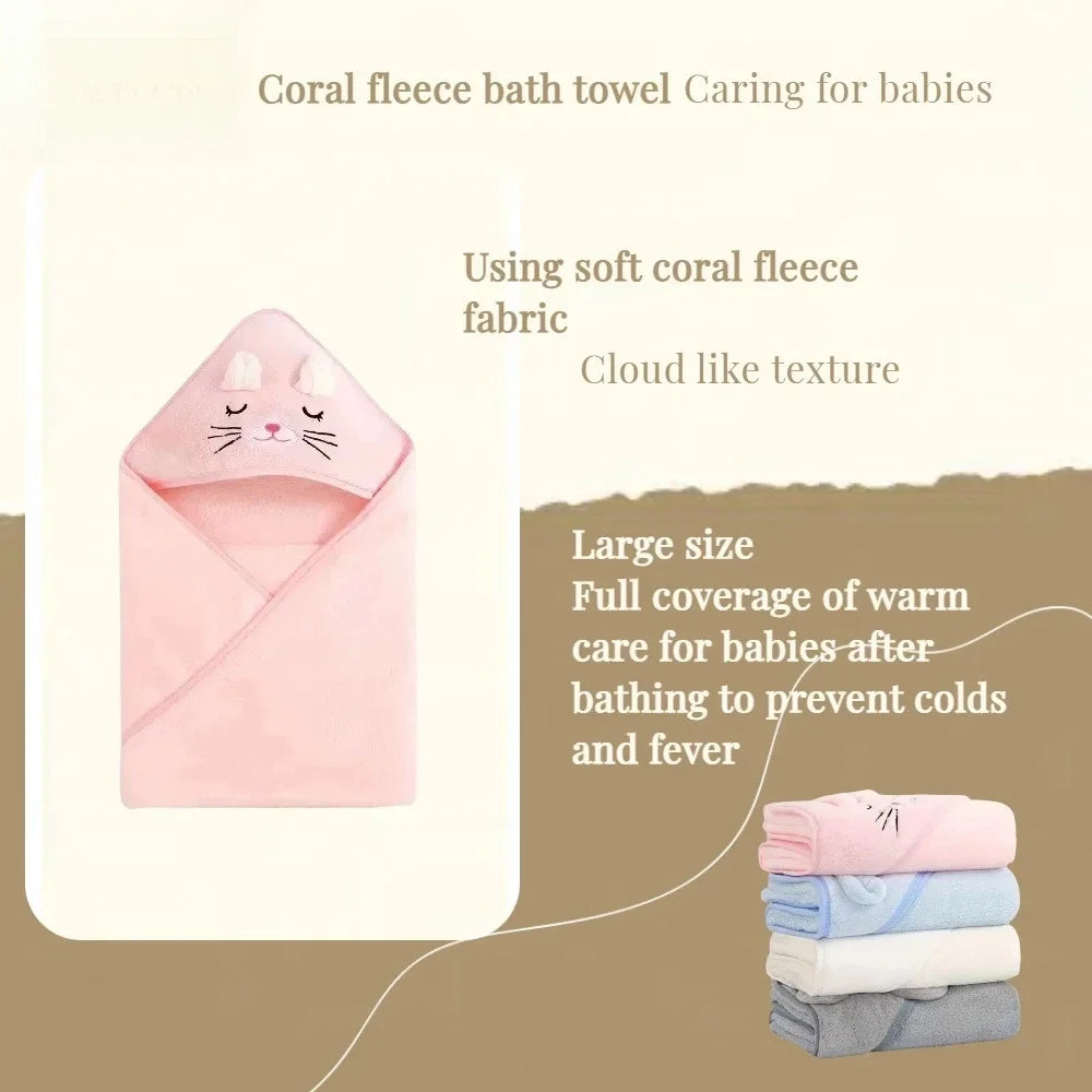 Hot Selling New Animal Hooded Baby Bath Towel Soft Cap - detail view