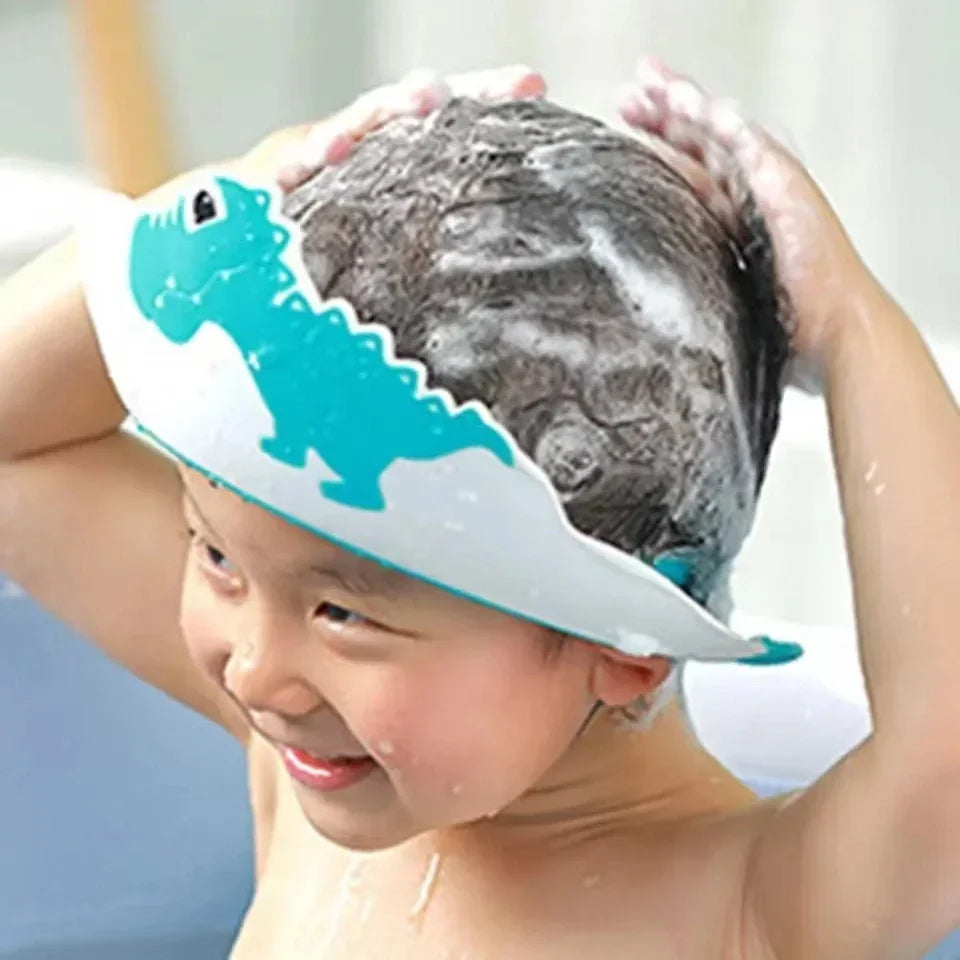 Safe Shampoo Shower Bathing Bath Protect Soft Cap Hat - side angle