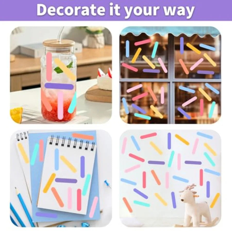 300 Pcs Confetti Wall Decals Peel Stick Sprinkle Vinyl - feature close-up