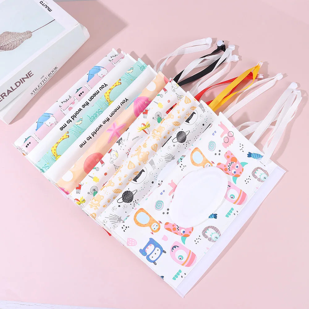 Cute EVA Baby Wet Wipe Pouch Wipes Holder Case Flip - packaging view