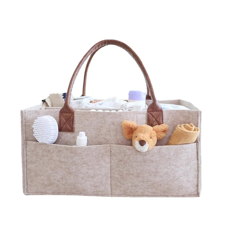 Baby Felt Storage Nursery Organizer Basket Infant - detail view