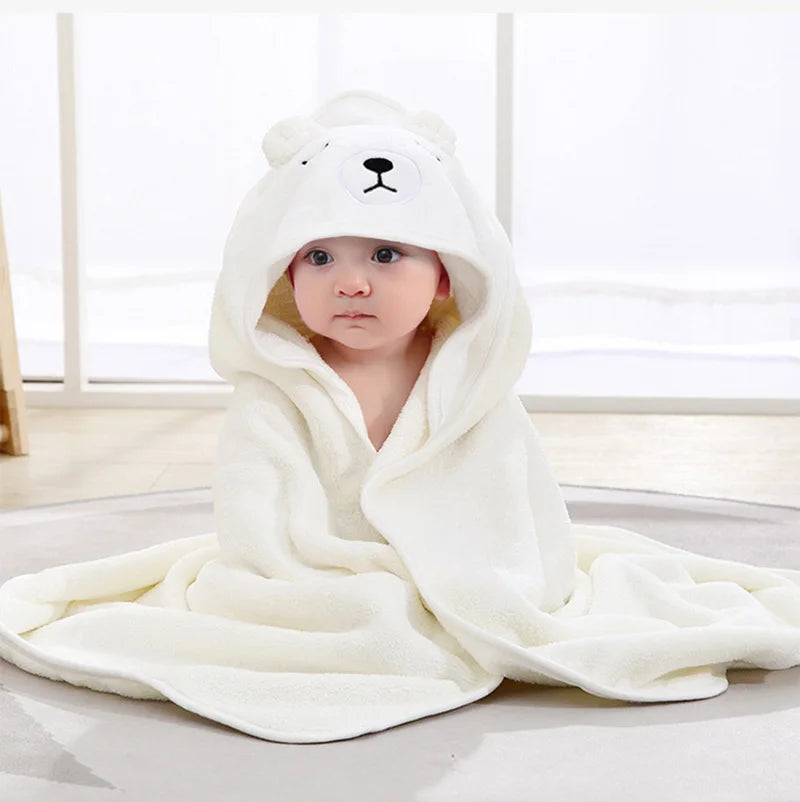 Cartoon Animal Baby Bath Towels Soft Newborn Hooded