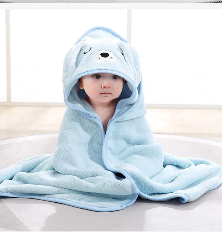 Newborn Baby Bath Towel Cartoon Baby Swaddle Kids