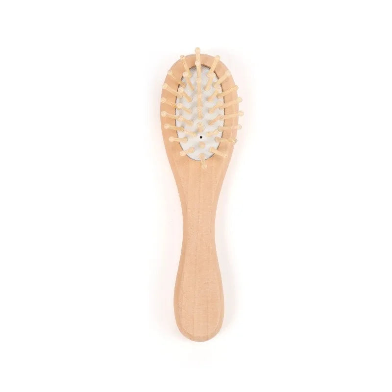 1 2 3PCS Newborn Wool Baby Wooden Brush Comb Newborn