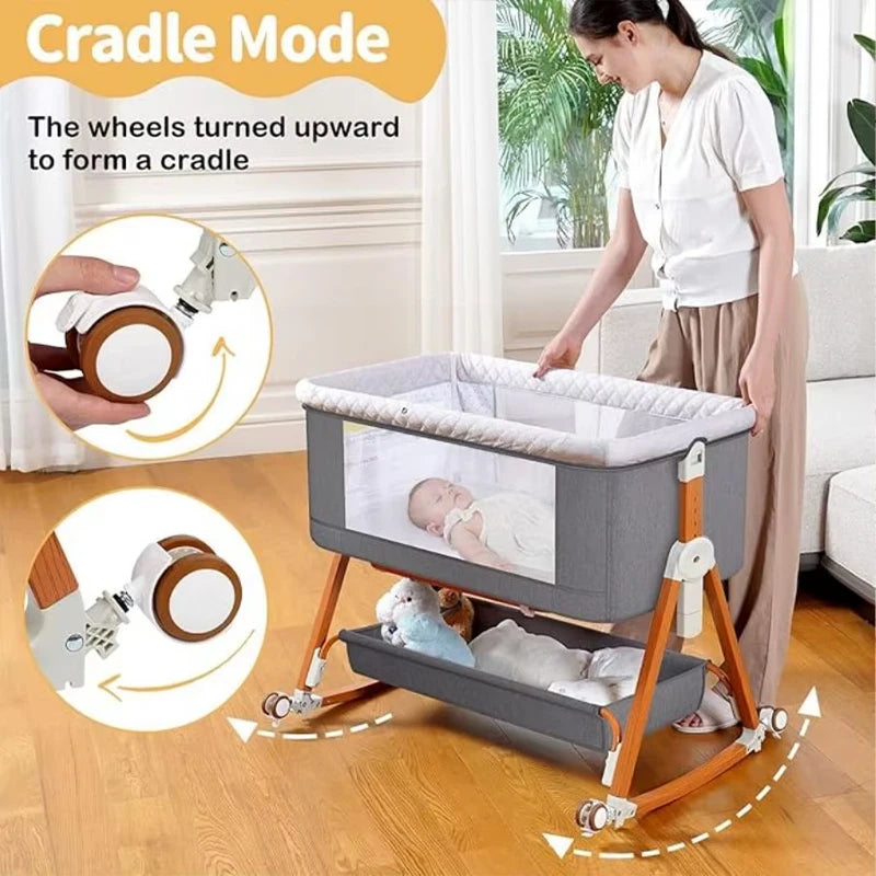 Baby Crib 3 1 Baby Bassinet Portable Bedside Bassinet - top-down view