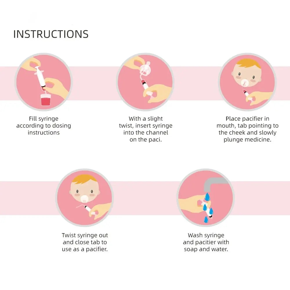 Baby Pacifier Medicine Dispenser Kit Oral Feeding - feature close-up