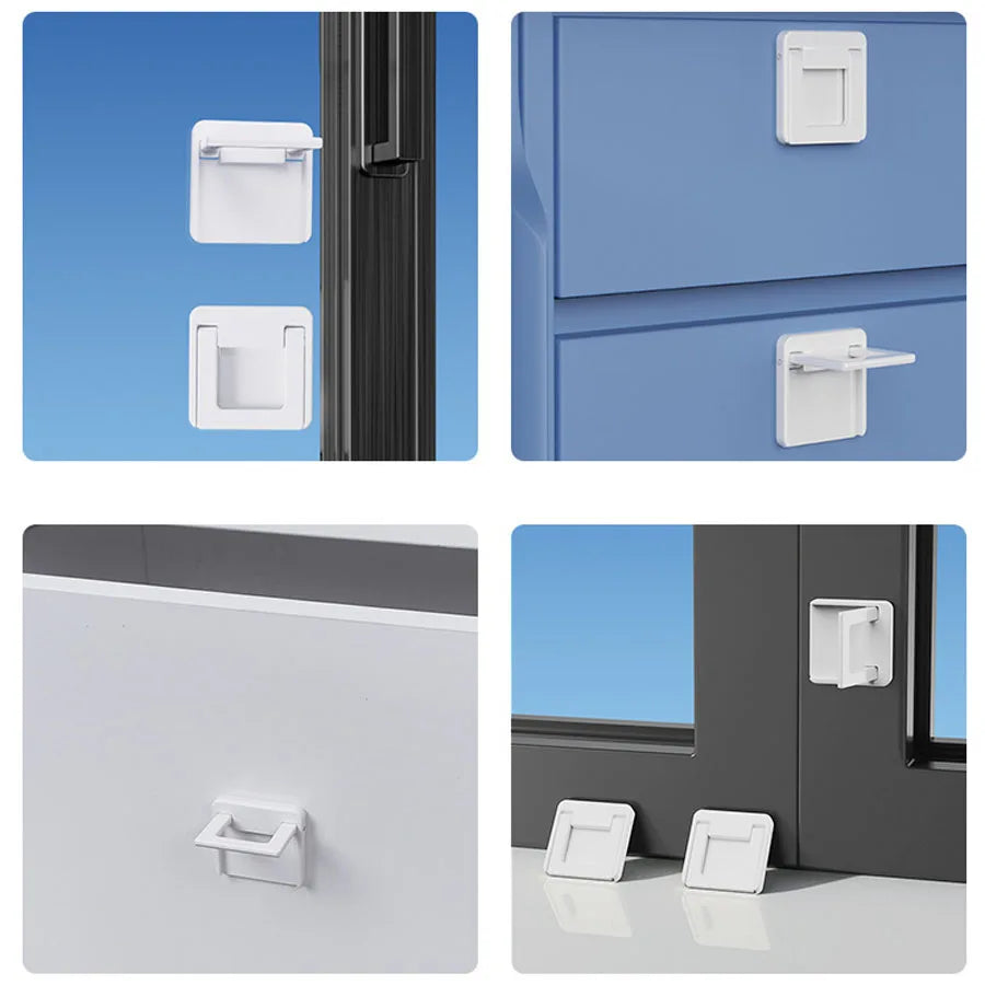 Kids Safety Sliding Door Window Limit Lock Punch-free