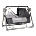 Gray/Khaki Electric Cradle Baby Swing Bed - front view