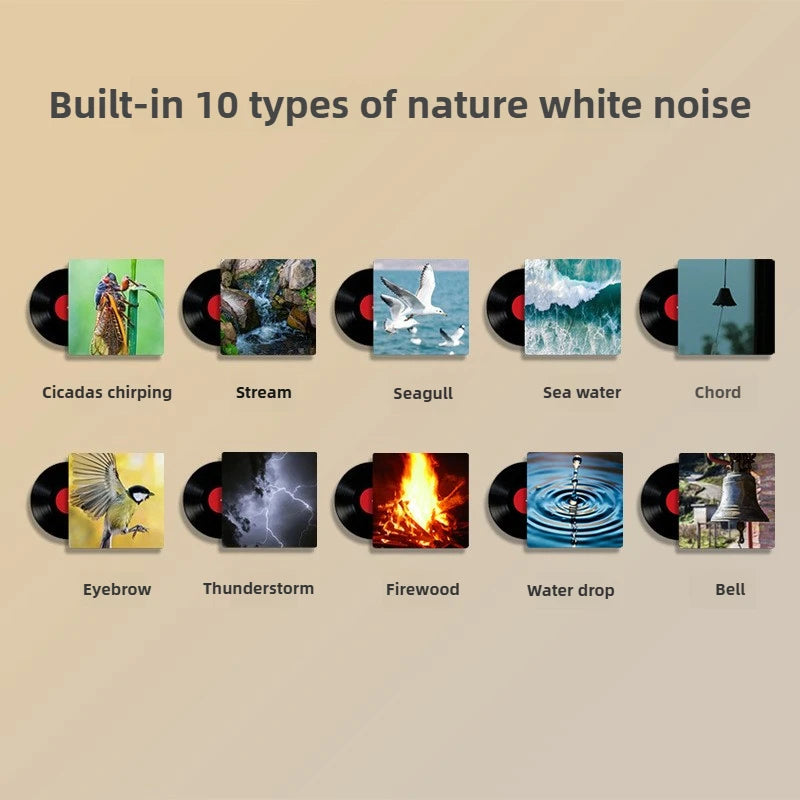RGB Sleep White Noise Machine Soothing Sound Touchable - packaging view