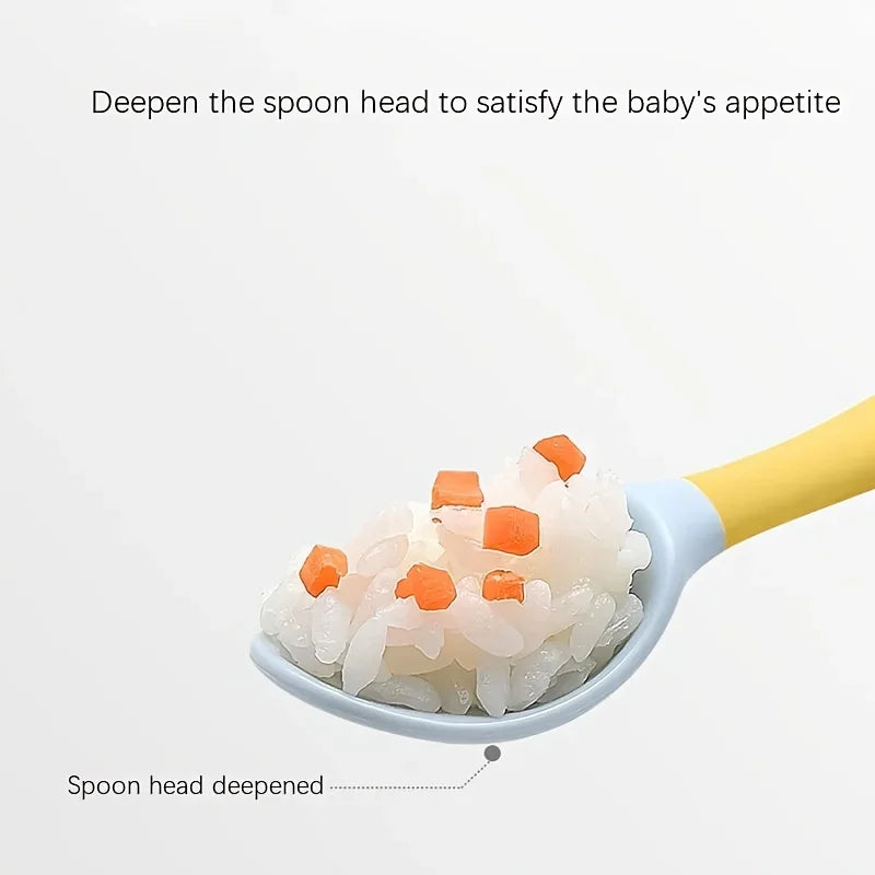 Baby Fork Spoon Set Bendable Toddler Utensils Soft