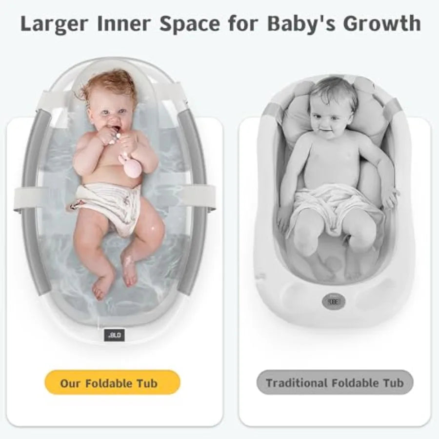 Himold Collapsible Baby Bathtub Newborn Toddler 0-36 - detail view