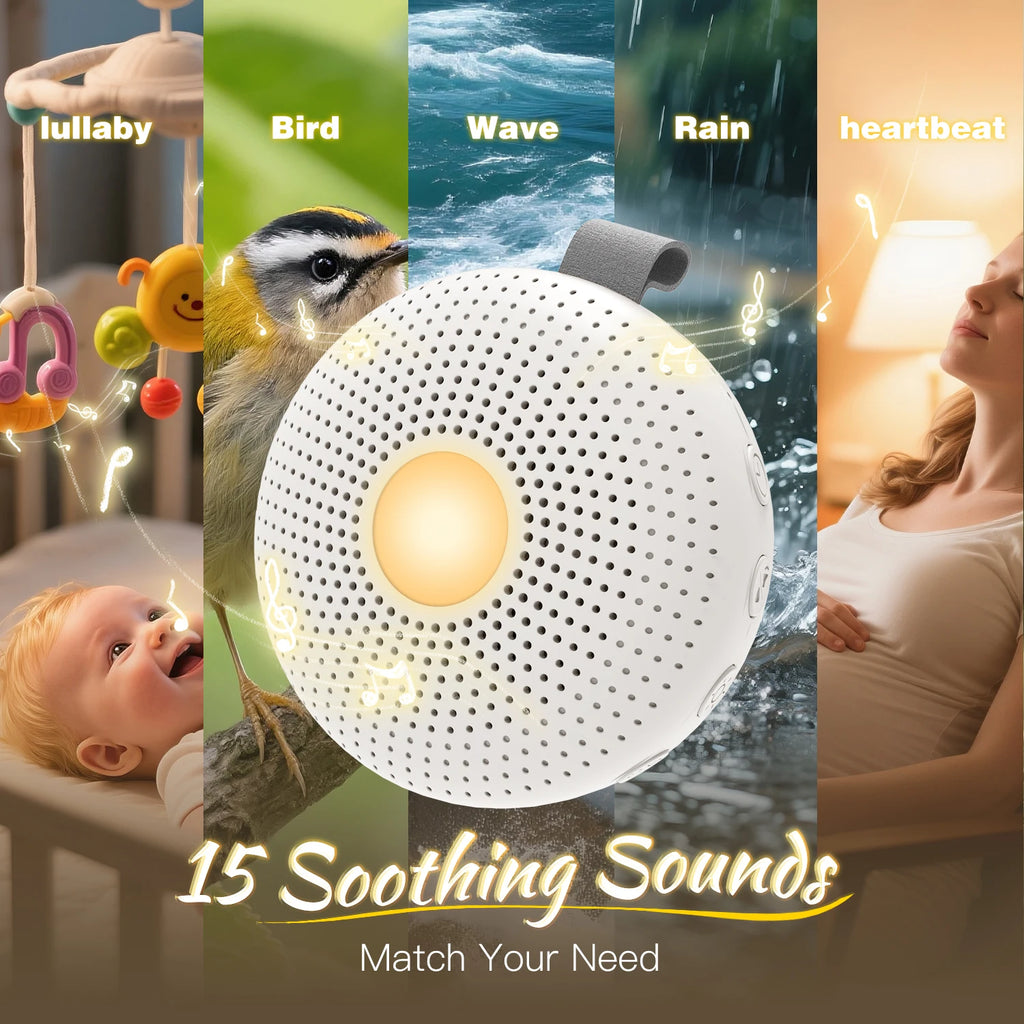 Portable Sleep Aid White Noise Machine Baby Adult 15 - lifestyle in-use