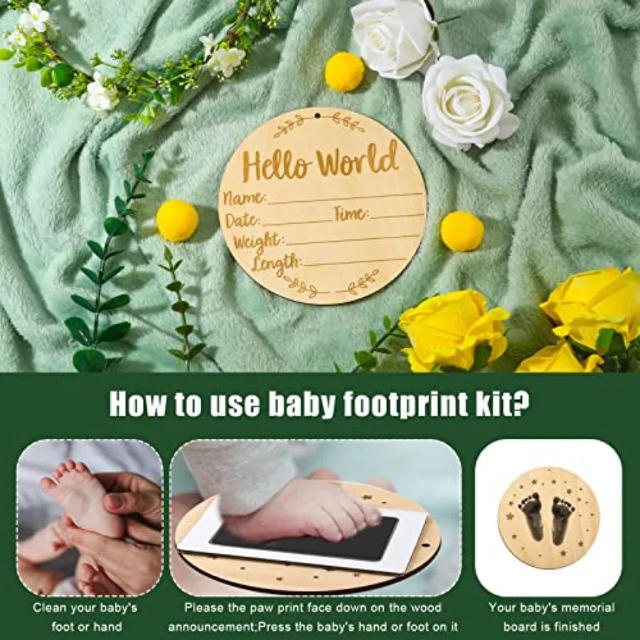 Baby Announcement Sign, 5.9 Inch - size reference