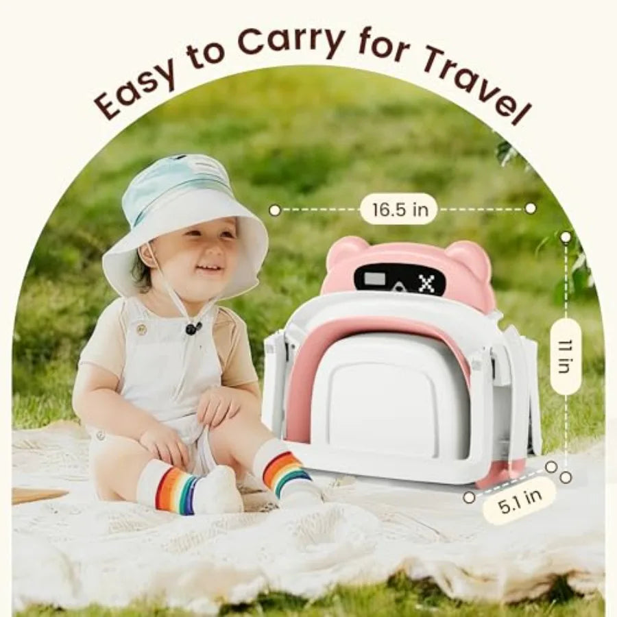 Baby BathtubFoldable Baby Bath Tub Newborn Toddler 0-18