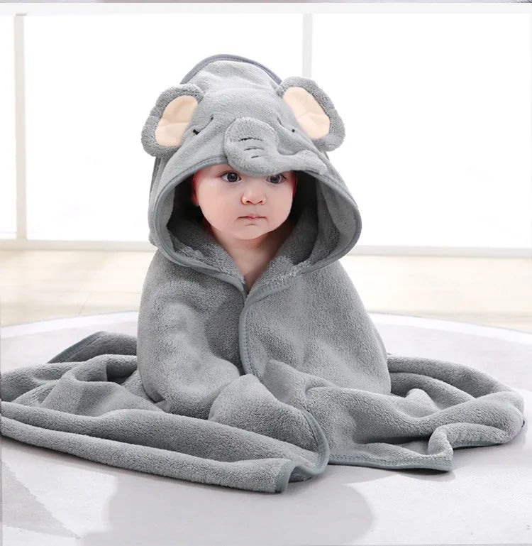 Newborn Baby Bath Towel Cartoon Baby Swaddle Kids
